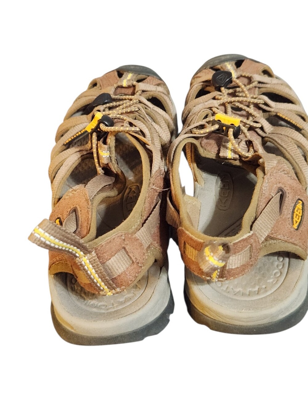 Keen Whisper Sandals Womens 8.5 Brown Tan Waterproof Shoes Strappy - Picture 8 of 10